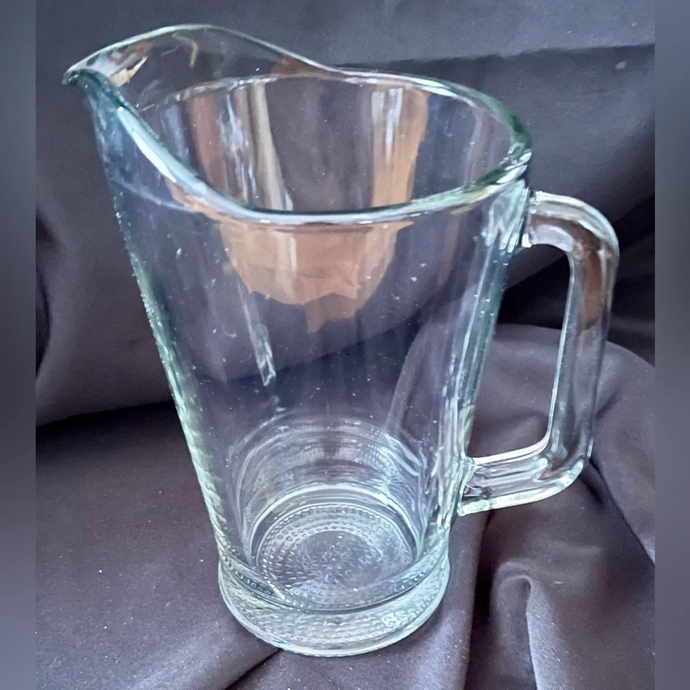 Vintage Libbey 5260 Heavy Clear Glass Pitcher 60 oz Root Beer Water Jug Barware